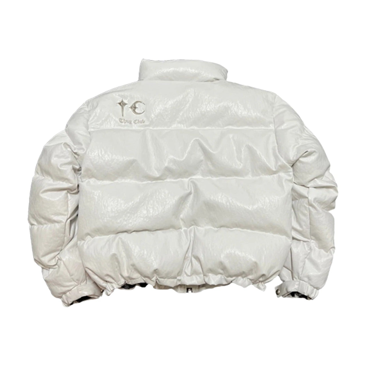 Thug Club Leather Puffer Jacket 'White' TC23PA0301-WHITE