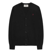 AMI Small Heart Logo Wool Cardigan 'Black' HKC361-001-009