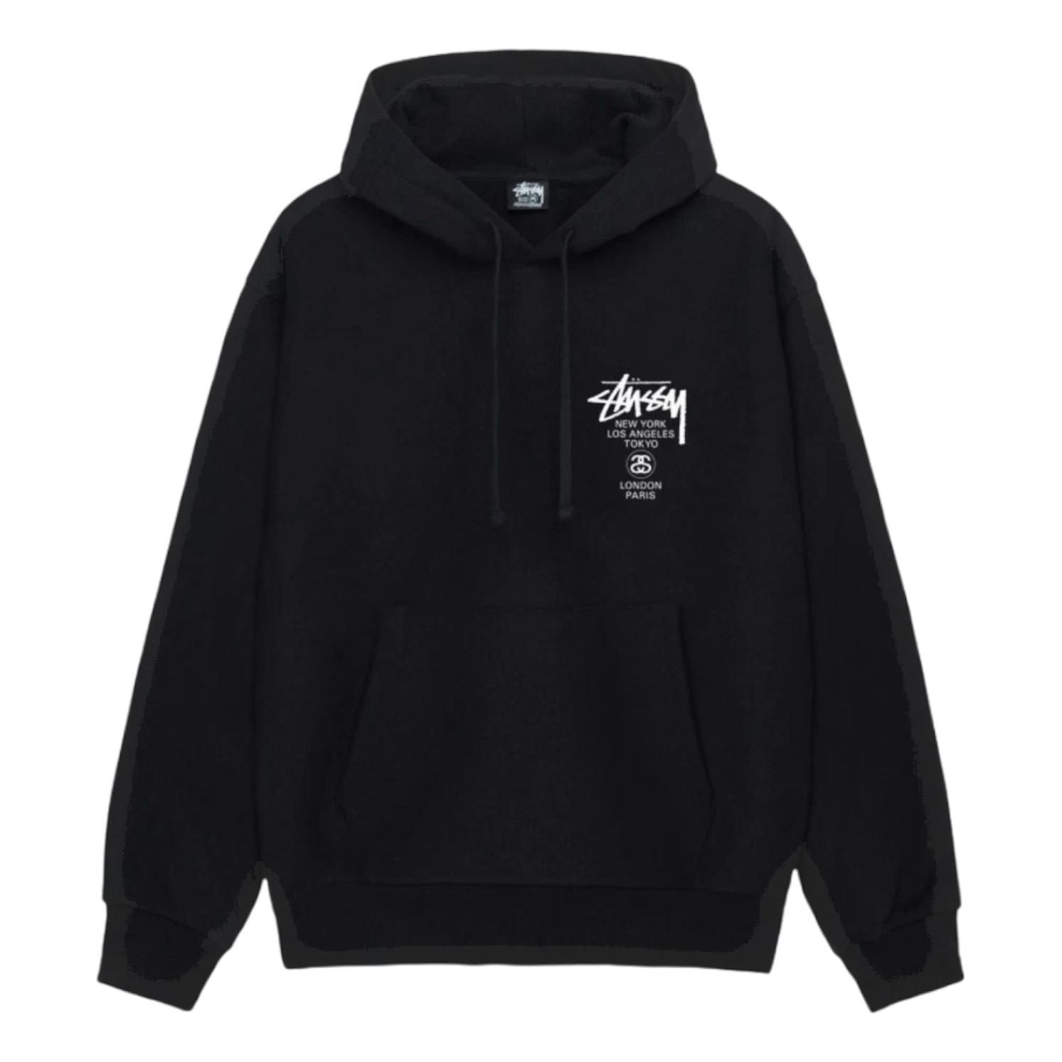 Stussy World Tour Hoodie Relaxed Fit 'Black' 3923860-BLK
