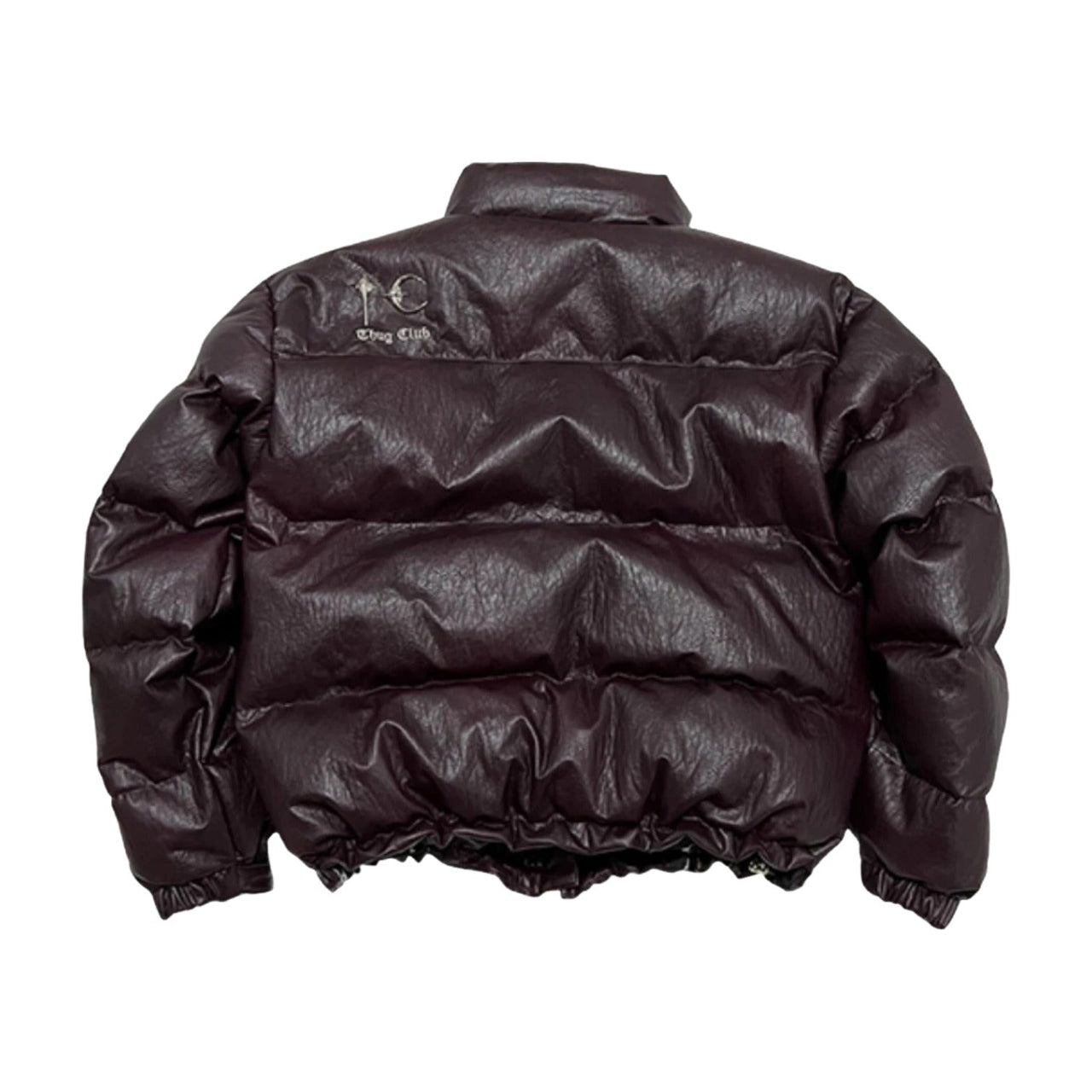 Thug Club Leather Puffer Jacket 'Purple' TC23PA0302