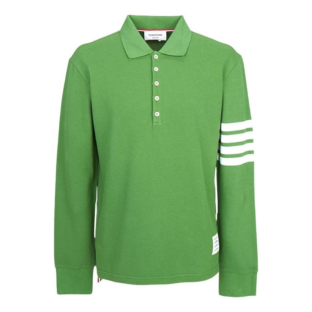 THOM BROWNE Collar Long Sleeve T-Shirt 'Green' MJP137G-07976-330