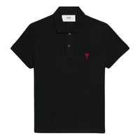 AMI Small Heart Logo Polo Shirt 'Black' BFUPL001-760-001