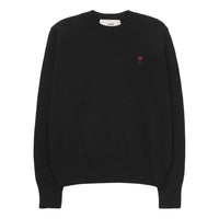 AMI Small Heart Logo Wool Knit 'Black' BFHKS001-001-001