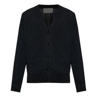 AMI Tone-on-Tone Heart Logo Cardigan 'Black' HKC384-KN0039-0180
