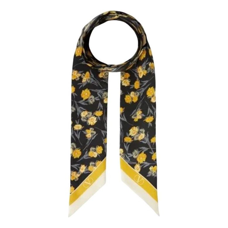(WMNS) Valentino SS26  Silk Scarf 'Navy' E6017QLSCGD