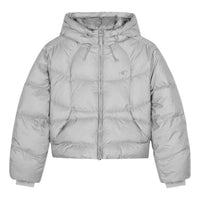 (WMNS) New Balance Flying Hooded Short Down Jacket Asia Sizing 'Silver' NBNPF4W072-91
