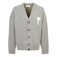 AMI Big Heart Logo Alpaca Cardigan 'Gray' UKC365-KN0135-058