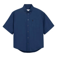 AMI Boxy Embroidered Ami De Coeur Shirt 'Ink' HSH823-CO0210-A021