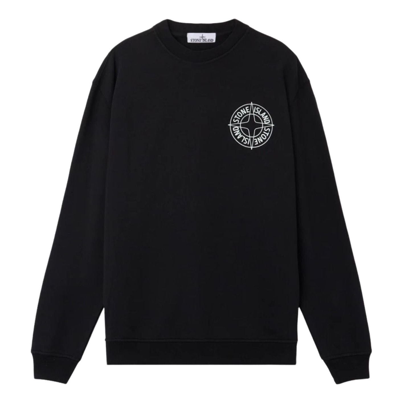 STONE ISLAND 6100001 Oversized Fit Outline Compass Print Sweatshirt 'Black' L1S1561000-01S0283-V0029