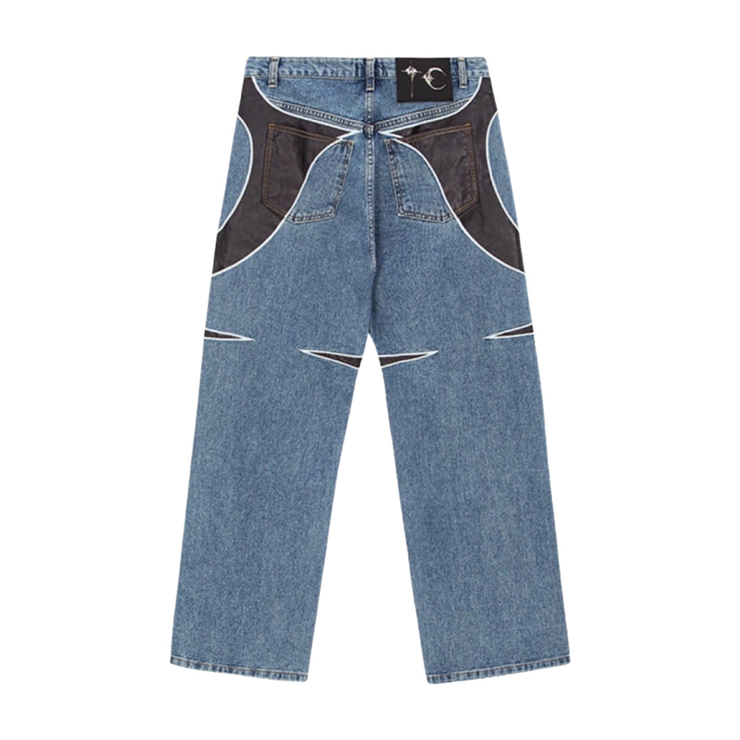 Thug Club TC Leather Denim Pants 'Blue' TC23PT0902BLB