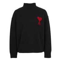 AMI Turtleneck Knitwear T-Shirt 'Black' UKS839-018-009