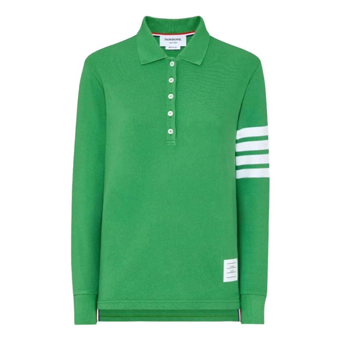 (WMNS) (W) Thom Browne Collar T-Shirt 'Green' FJP053G-07976-330