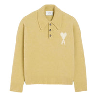 AMI Big Heart Logo Sweater 'Lime Green Off White' UPL408-KN0135-3993