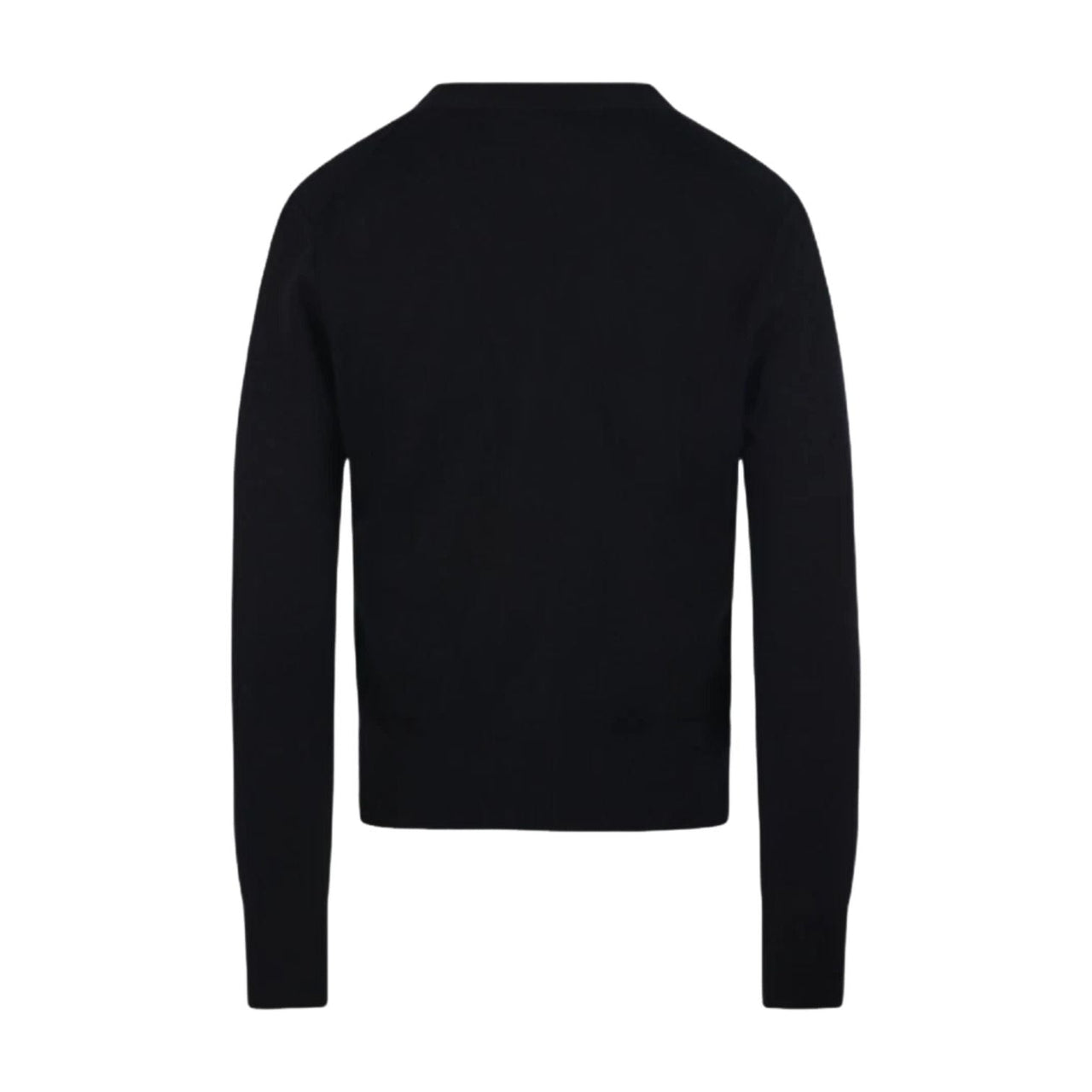 (WMNS) AMI Small Heart Logo Slim Fit Cardigan 'Black Red' FKC374-001-009