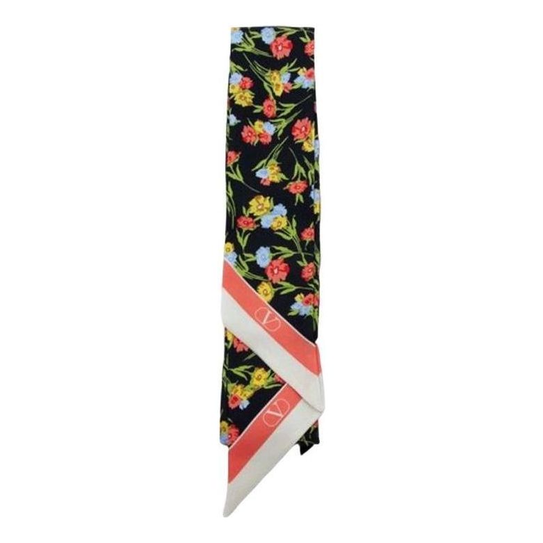 (WMNS) Valentino SS26 Silk Scarf 'Black' E6017QLSCGC