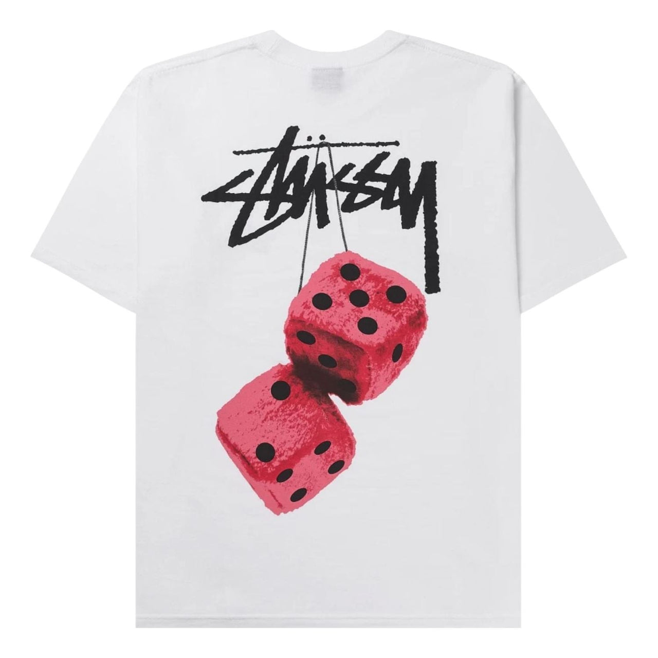 Stussy Fuzzy Dice T-Shirt 'White' 1904765-WHT
