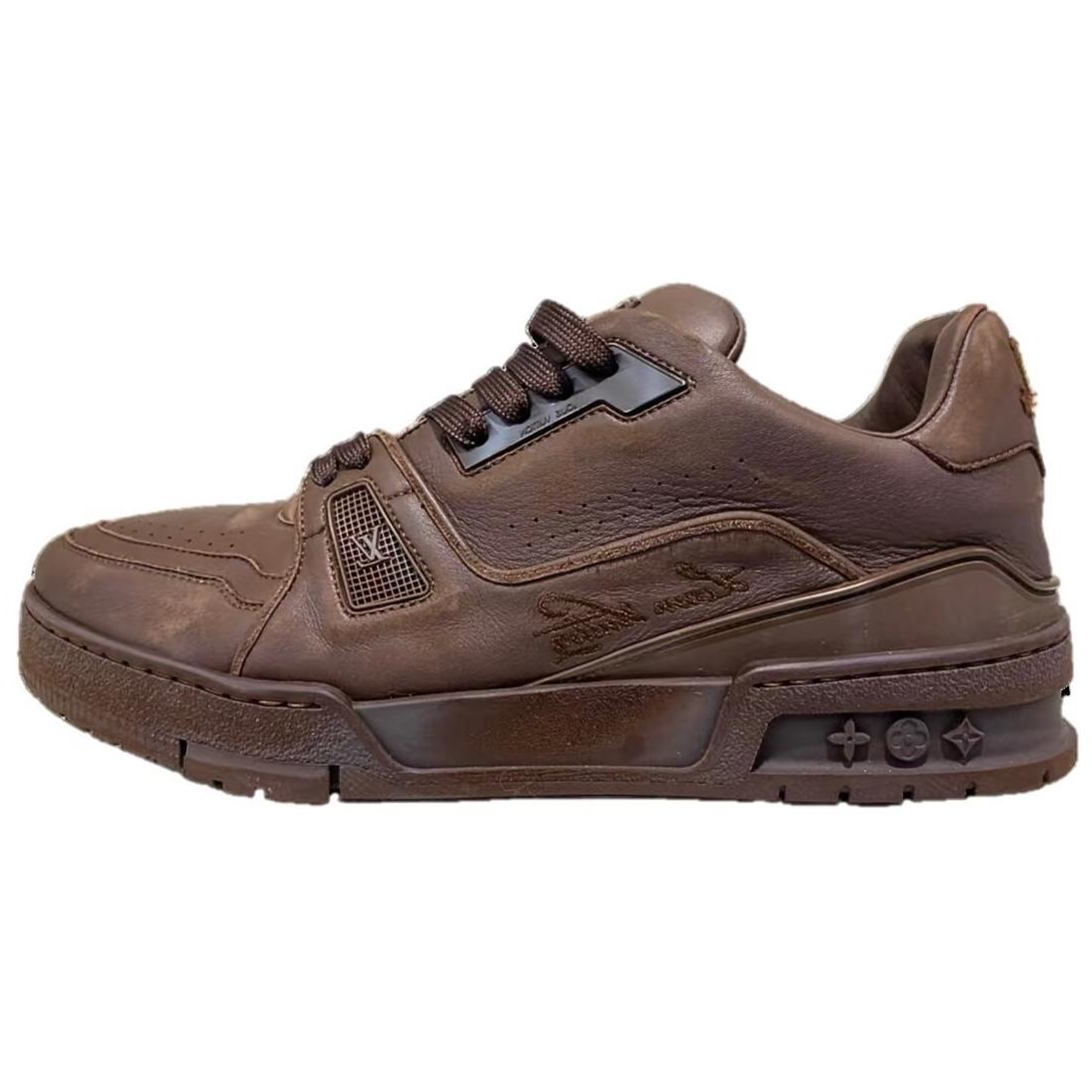 LOUIS VUITTON Trainer 2025 Spring Summer Men's Collection Low Top Skateboard Shoes Men's Chestnut