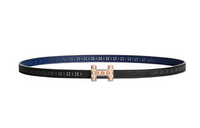 HERMES Leather Belts Women's Black/Sapphire Blue