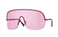 CHANEL Metal Irregular Shape Sunglasses Unisex Pink