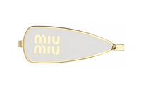 MIU MIU Engraved logo Enamel Hair Clip