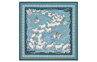 HERMES Silk Scarves Women's Blue