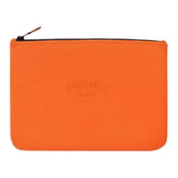HERMES Polyamide Toiletry Bags Clutches Large Size Unisex Orange