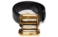 PRADA Leather Belts Women's Black