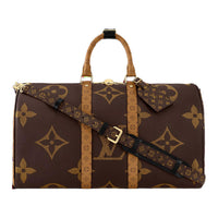 LOUIS VUITTON Keepall Bandoulière 45 Travel Bag Women's Brown