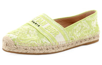 DIOR Granville Straw Woven Shoes Women's Green Yellow