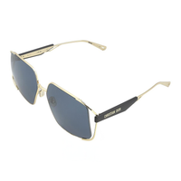 DIOR Metal Irregular Shape Sunglasses Women's Bright Gold