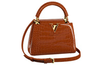 LOUIS VUITTON Capucines Crocodile Leather Shoulder Bag Crossbody Bag Handbag Mini Women's Hazelnut