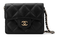 CHANEL Sheepskin Trunk Bag, Shoulder Bag, Crossbody Bag Women's Black