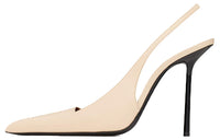 SAINT LAURENT Kiss Slim Heel High Heels 10.5cm Women's Beige