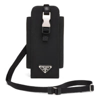 PRADA Re Nylon Fabric Cell Phone Pouch Women's Black