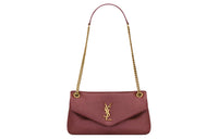 SAINT LAURENT Lambskin Backpack Shoulder Bag Women's Merlot Red