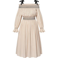 LOUIS VUITTON Embroidered Off-The-Shoulder Dress