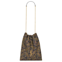 SAINT LAURENT Jamie Silk Shoulder Bag Unisex Marine Blue & Multicolor