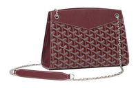 GOYARD Rouette Canvas With Leather Totes Chain Bag Shoulder Bag Women's Burgundy