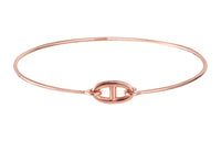 HERMES Rose Gold Bangles Women's Rose Gold