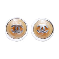 CHANEL 2000 Cc Button Stud Earrings