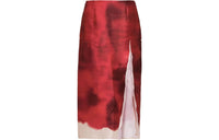 PRADA Pattern Printed Side Slit Midi Skirt