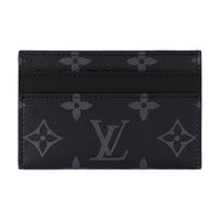 LOUIS VUITTON Coated Canvas Card Holder Men's Black