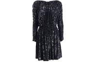SAINT LAURENT Long-Sleeved Dresses Women's Blue