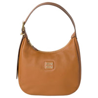 MIU MIU Leather Handbag, Shoulder Bag Women's Brown