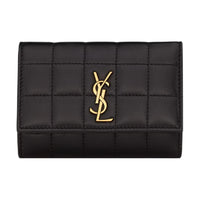 SAINT LAURENT Lambskin Wallet Women's Black
