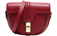 CELINE Besace Calfskin Shoulder Bag Crossbody Bag Small Size Women's Red