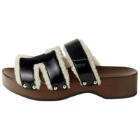 HERMES Slide Slippers Women's Black