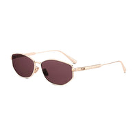 DIOR Metal Irregular Shape Sunglasses Women's Rose Gold