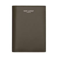 SAINT LAURENT PARIS Smooth Leather Wallet Men's Light Musk