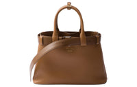 PRADA Leather Shoulder Bag, Crossbody Bag, Handbag Medium Size Women's Caramel